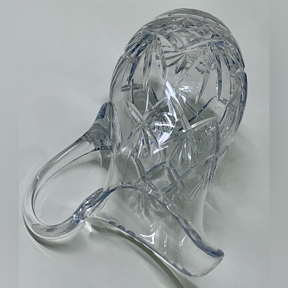 Brand New Vintage Unused Leaded Deep Cut Crystal Starburst Pattern Jug Pitcher - Picture 8 of 16